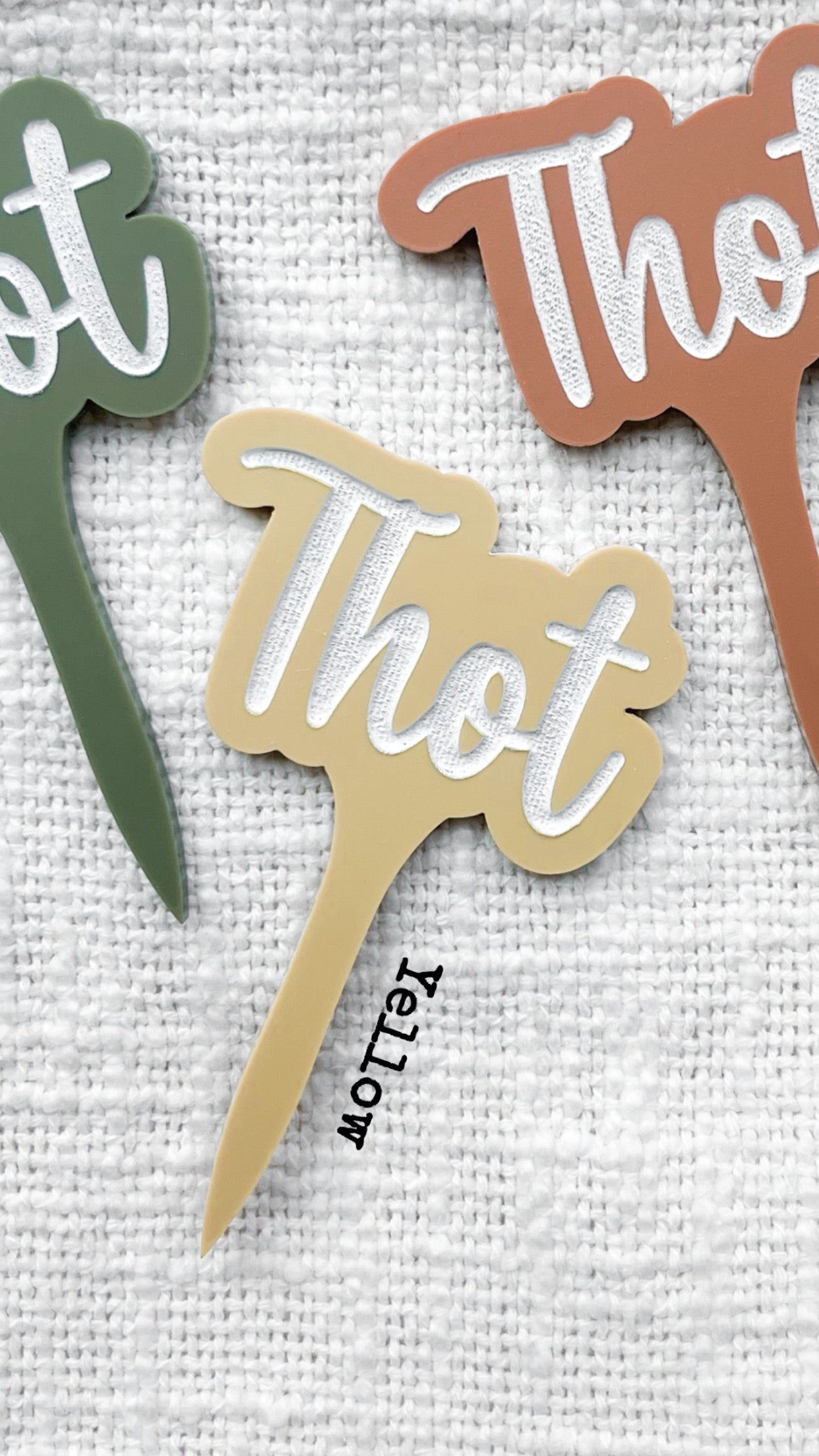 Funny Acrylic Plant Markers / Thot